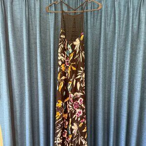 Black Floral Maxi Dress Size Medium